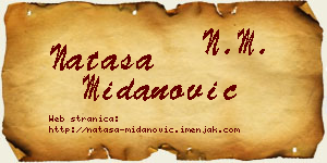 Nataša Midanović vizit kartica